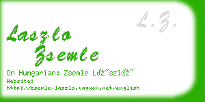 laszlo zsemle business card